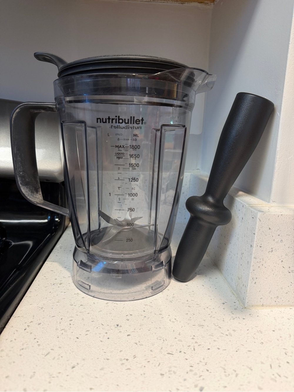 NutriBullet Replacement Blender Jar with Tamper - Clear/Black